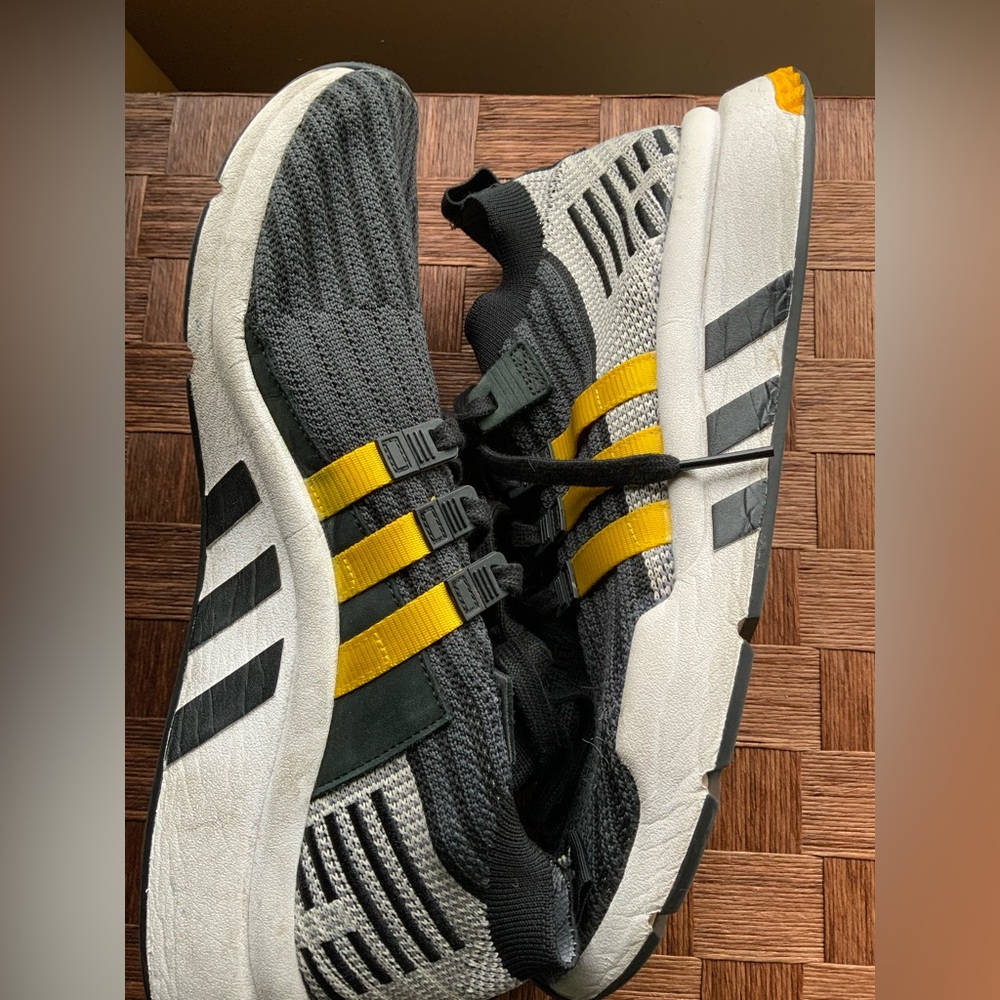 Adidas Black and Yellow Sneakers
